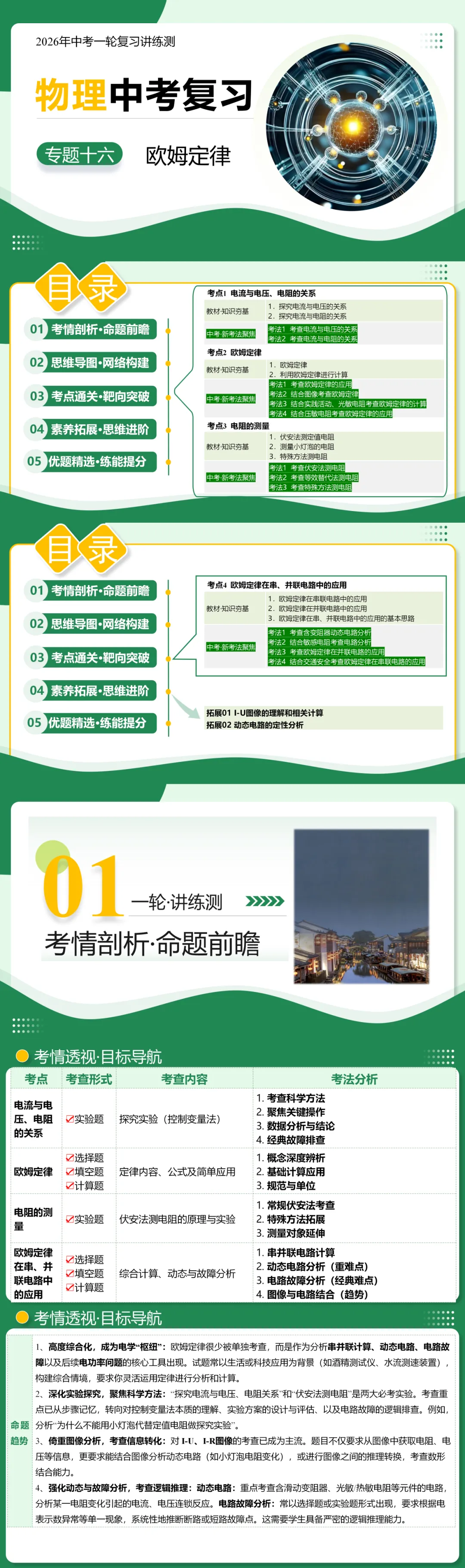 初中初三中考物理寒假一轮复习:欧姆定律 第1张