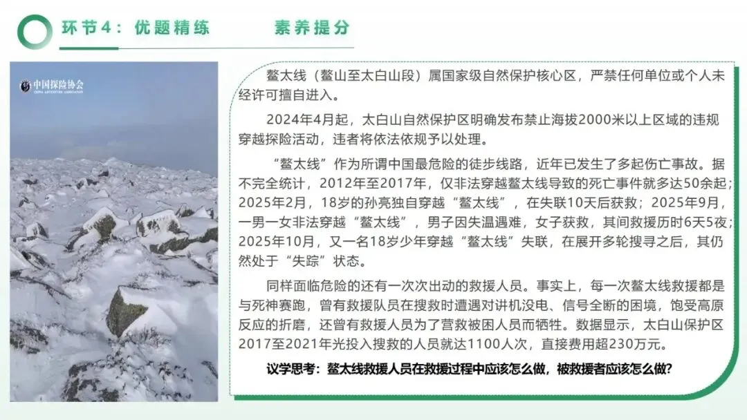 2026年中考道法一轮复习丨专题09 遵守社会规则:探险的边界——从鳌太线徒步看社会规则 第16张