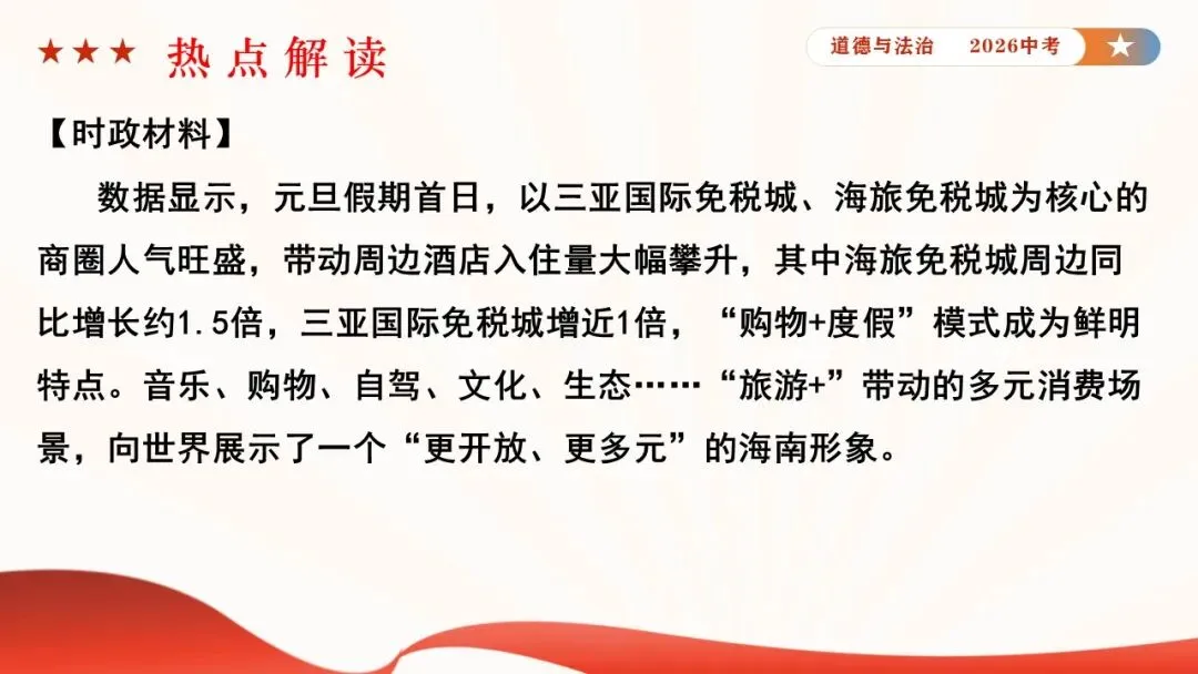2026年中考道德与法治时政热点专题课件21:海南自贸港全岛封关正式启动 第16张