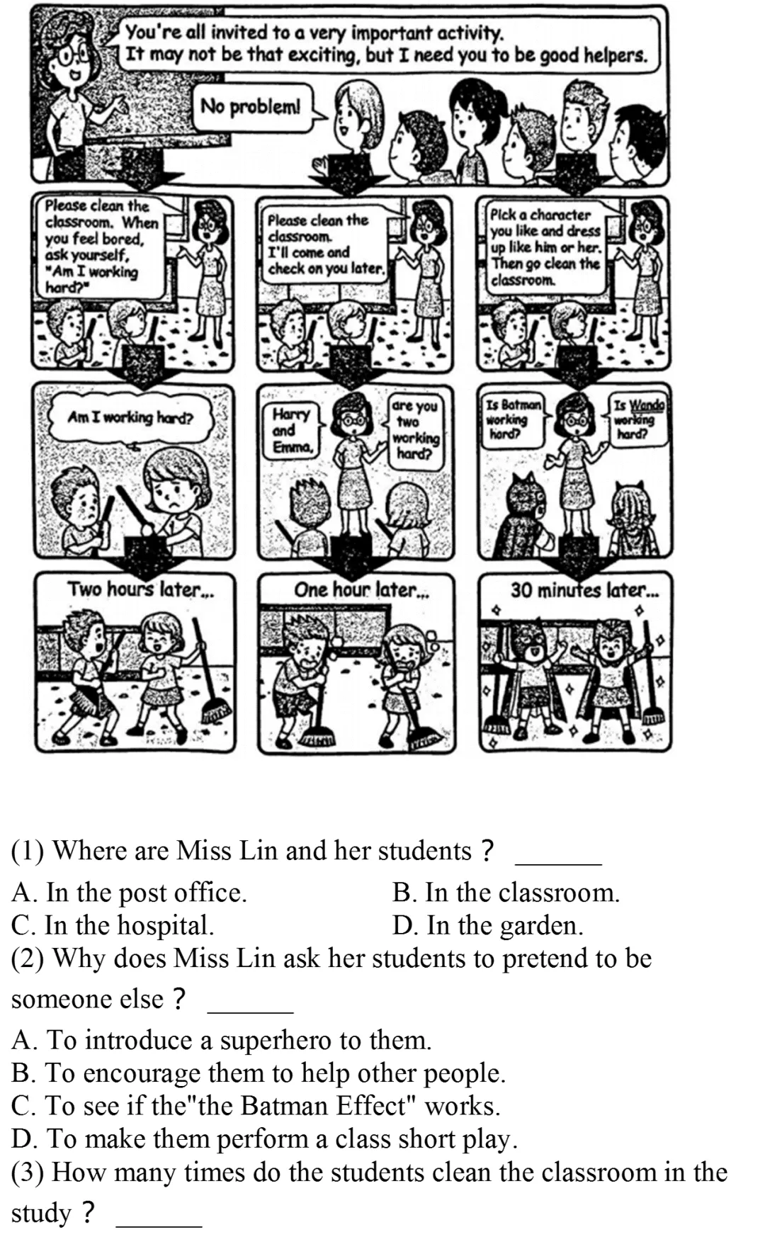 2025年上海市闵行区中考英语一模试卷(附参考答案) 第9张