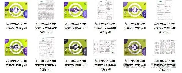 【初中教辅】2026版初中新中考精准分类觉醒卷(语数物化生地) 第1张
