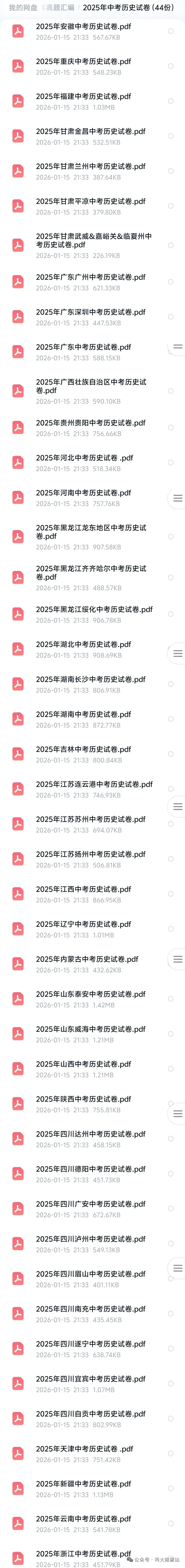 2026年中考全科备考联盟群更新2025年全国各地中考真题汇编 第6张