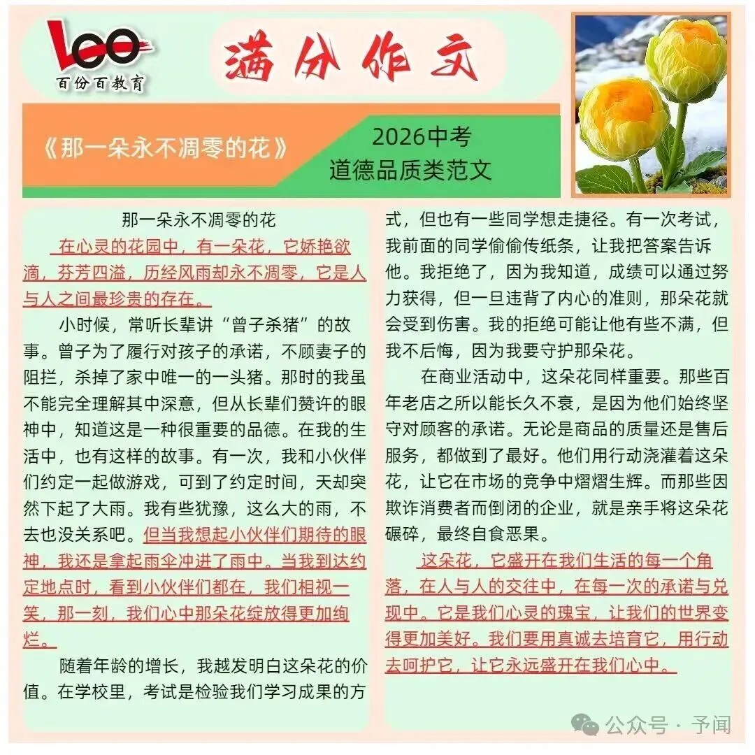 中考满分作文(二)网摘 第13张