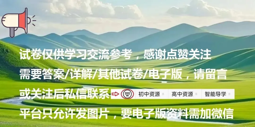 2025年上海市长宁区中考英语一模试卷 第12张