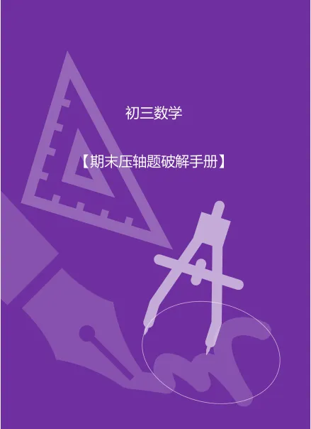 初三数学期末中考压轴题破解手册 第2张