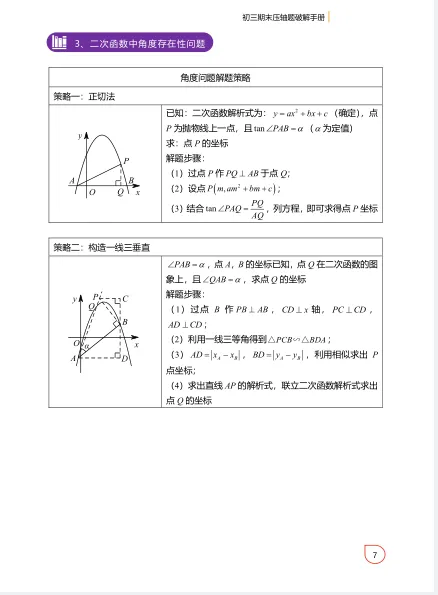 初三数学期末中考压轴题破解手册 第6张
