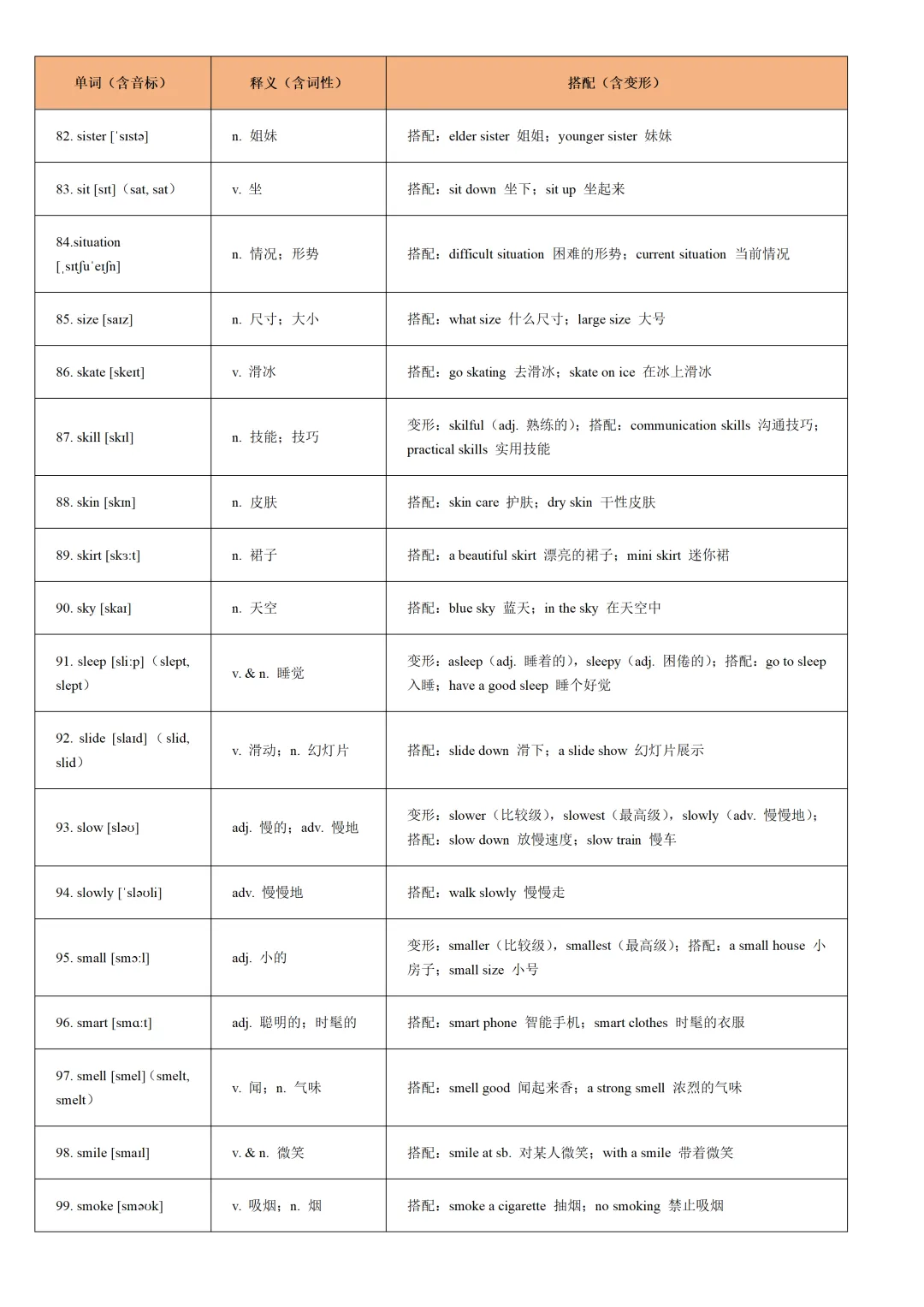 通关17:2026年中考英语重点词汇一遍过【S字母】 第6张