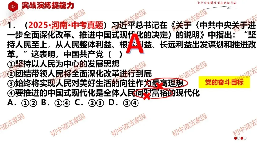 2026年中考道德与法治一轮复习高效培优 专题24 中国人 中国梦(九上)课件+练习 第22张