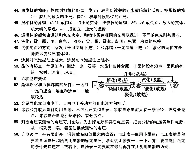 中考”物理公式+常考点“给你整理好了 第11张