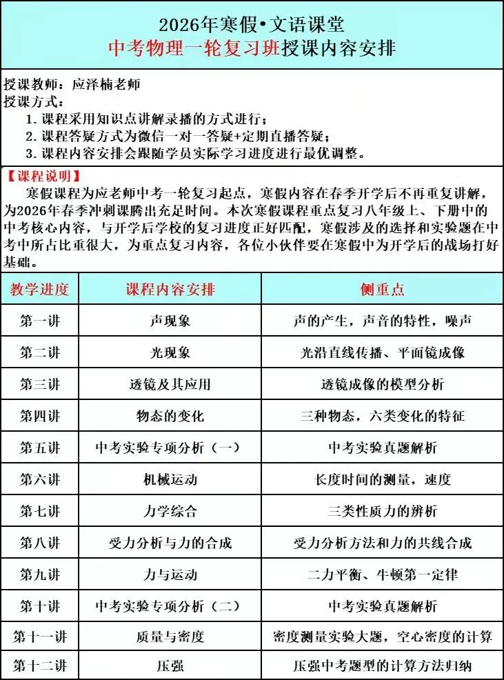 【初三.全科】2026中考总复习! 第16张