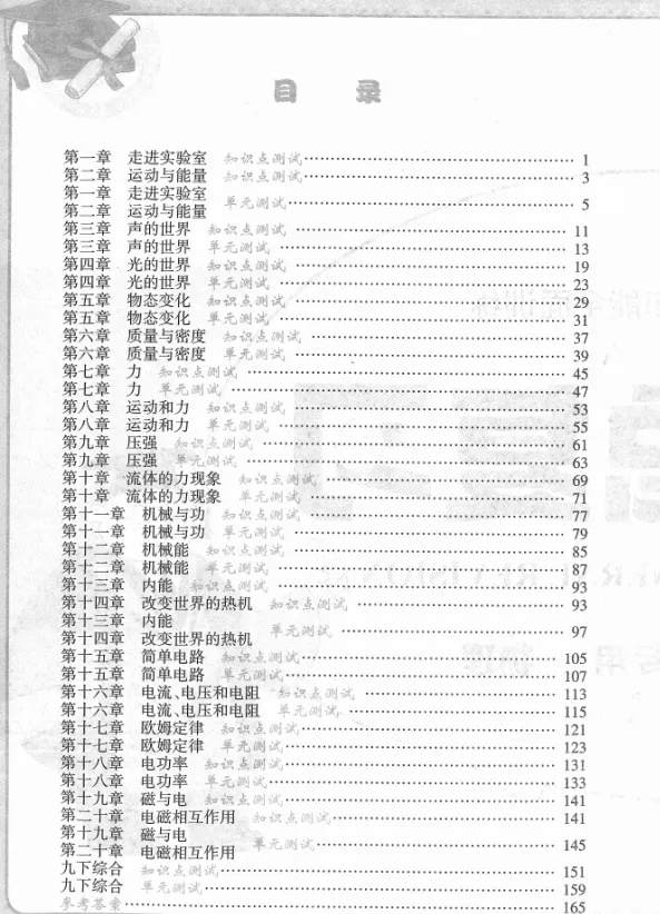 2026中考加分一轮总复习物理章节综合测 第4张