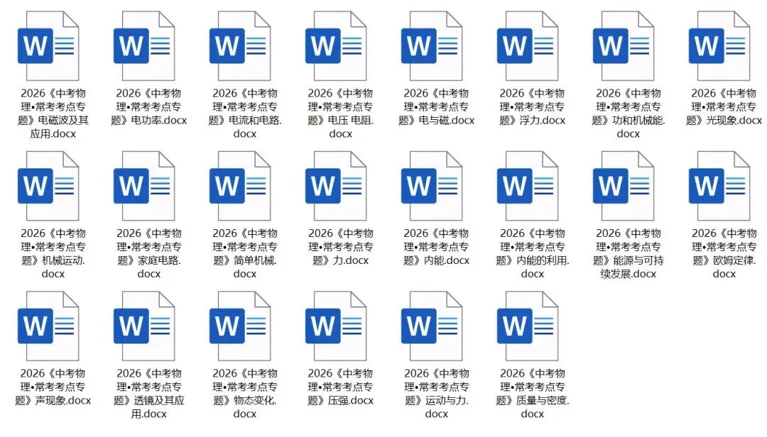 2026《中考常考考点专题》数学、物理、化学PDF高清电子版 网盘打包免费下载 第9张