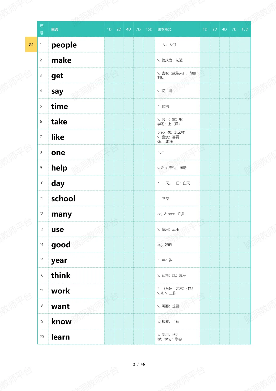 超能寒假——中考889高频词逆袭分层作业 第21张