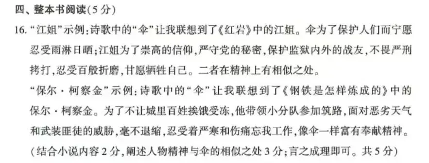 2025年河南中考语文古诗词赏析及整本书阅读试题分析 第4张