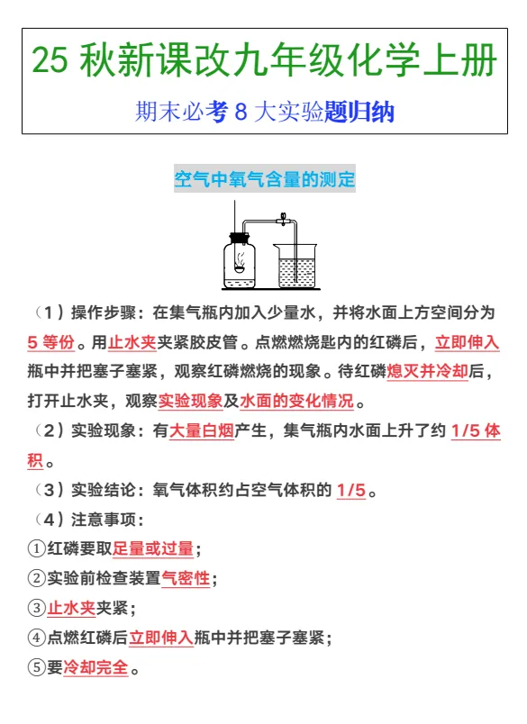 初中化学789年级期末/中考专题训练知识点汇总(电子版可打印)网盘免费下载 第5张