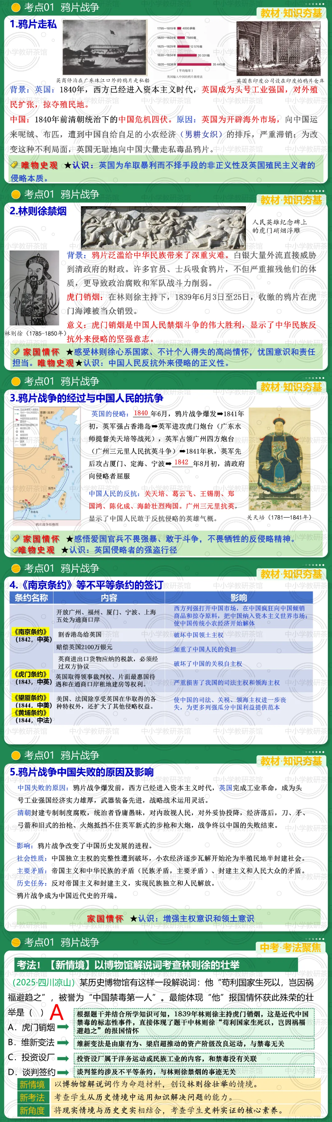 2026中考历史一轮复习这样学:从鸦片战争到太平天国,历史高分不再难 第6张
