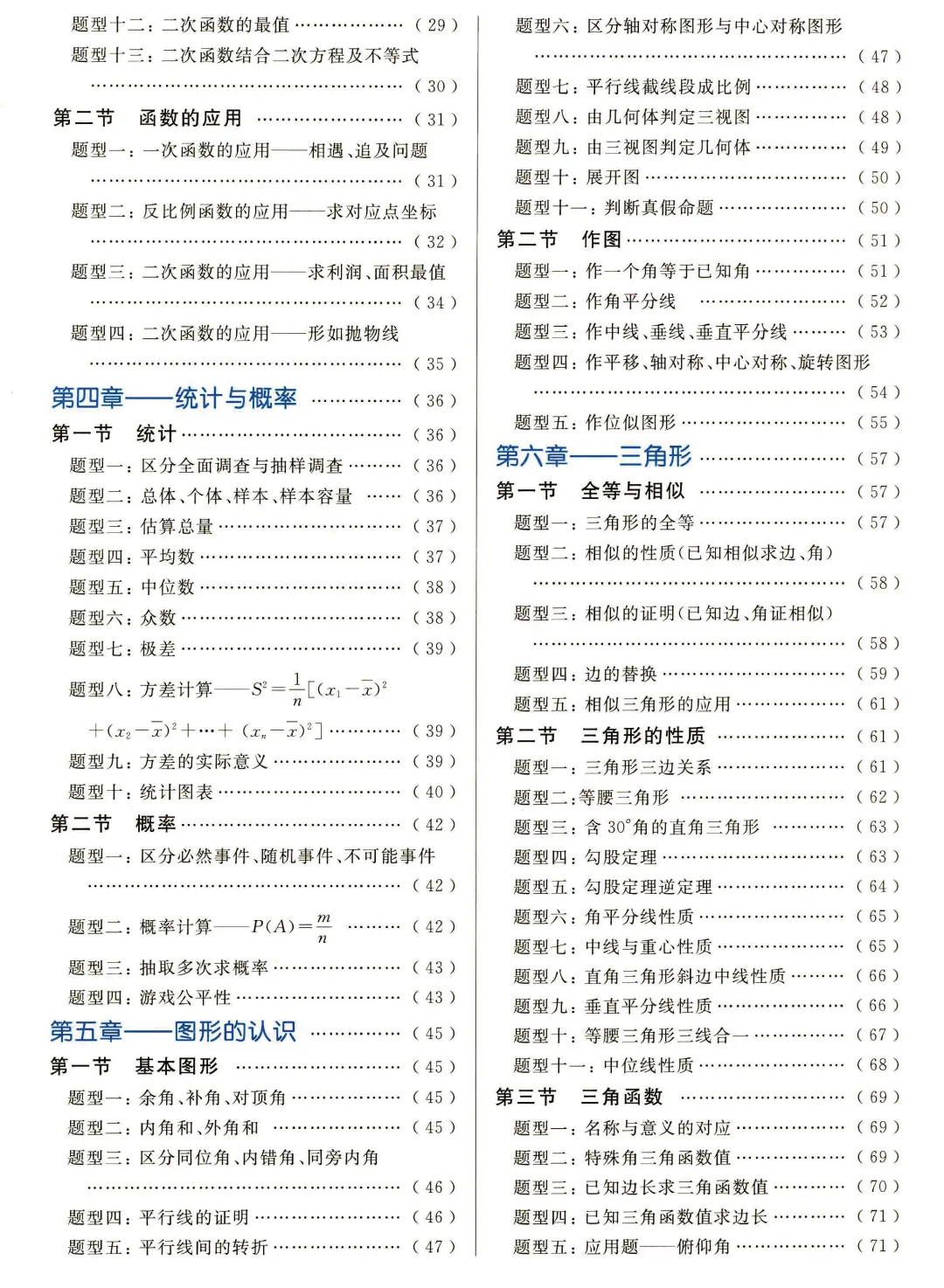 中考数学156种题型——函数篇 第3张
