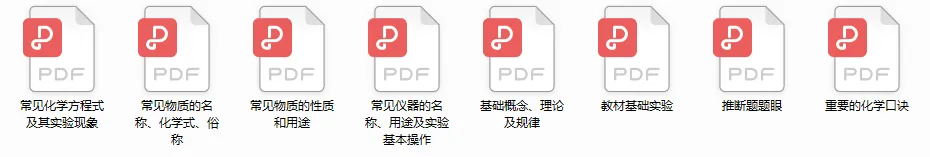 【背多分】全国通用中考化学8项基础知识 第1张