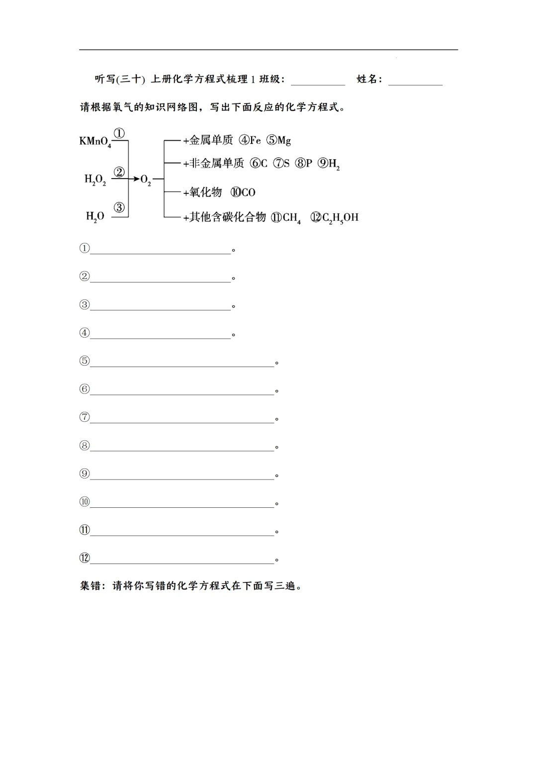 F422 2026年中考化学一轮专题复习《默写字条--天天练》Word 第31张