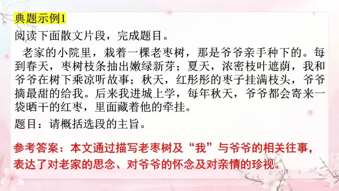 2026年中考语文专题复习讲义散文阅读精讲 第4张