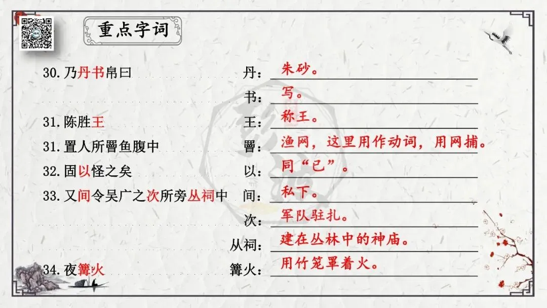 【中考专项复习课件】文言文40篇-38《陈涉世家》 第24张 【中考专项复习课件】文言文40篇-38《陈涉世家》 第24张