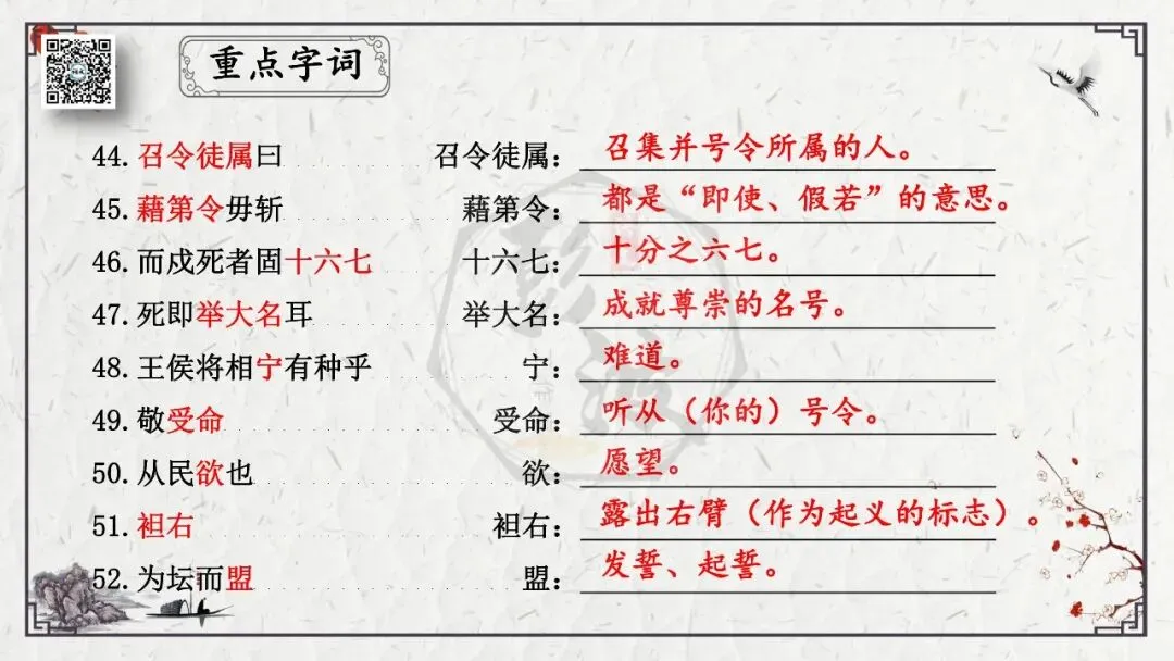 【中考专项复习课件】文言文40篇-38《陈涉世家》 第26张 【中考专项复习课件】文言文40篇-38《陈涉世家》 第26张