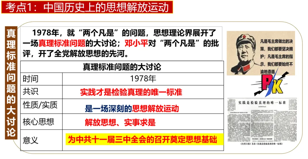 深圳中考历史:专题复习之中外历史上的思想解放运动 第14张