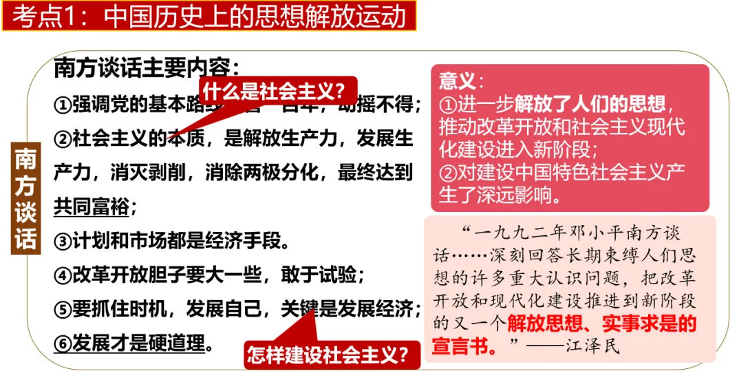 深圳中考历史:专题复习之中外历史上的思想解放运动 第15张