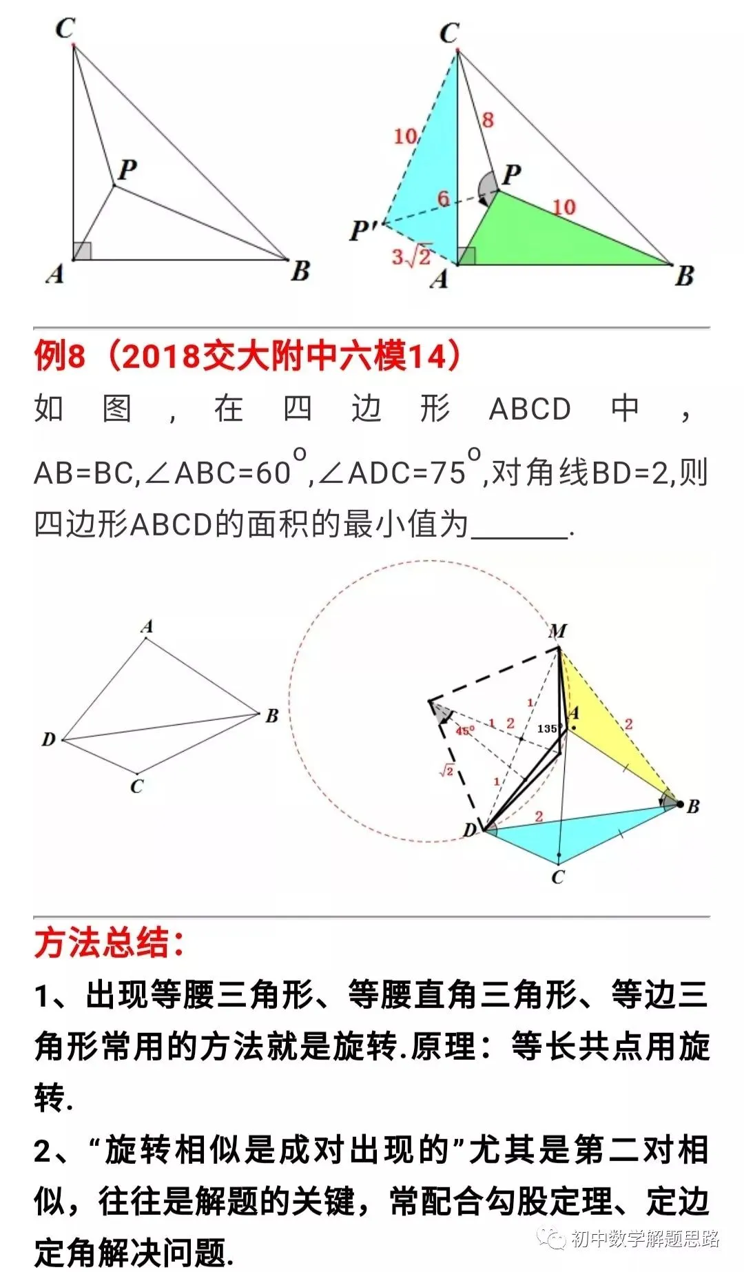 “旋转”在中考数学压轴题中的应用归纳 第8张 “旋转”在中考数学压轴题中的应用归纳 第8张