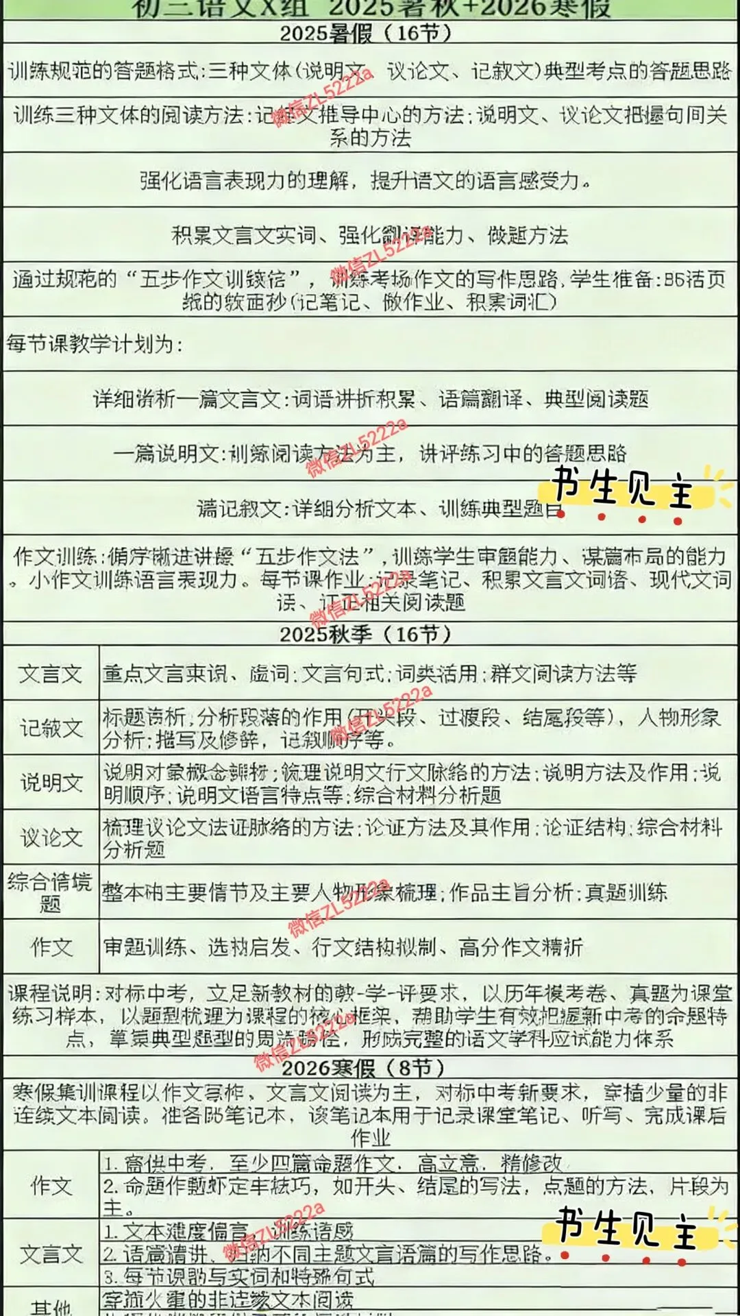 26年寒春中考上海华育名师团课初三语文——大师班 第2张