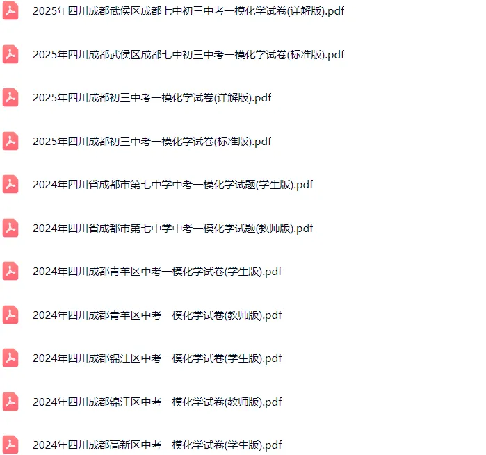 2018-2025年成都各区初三中考一模化学试卷及答案解析.pdf 第2张