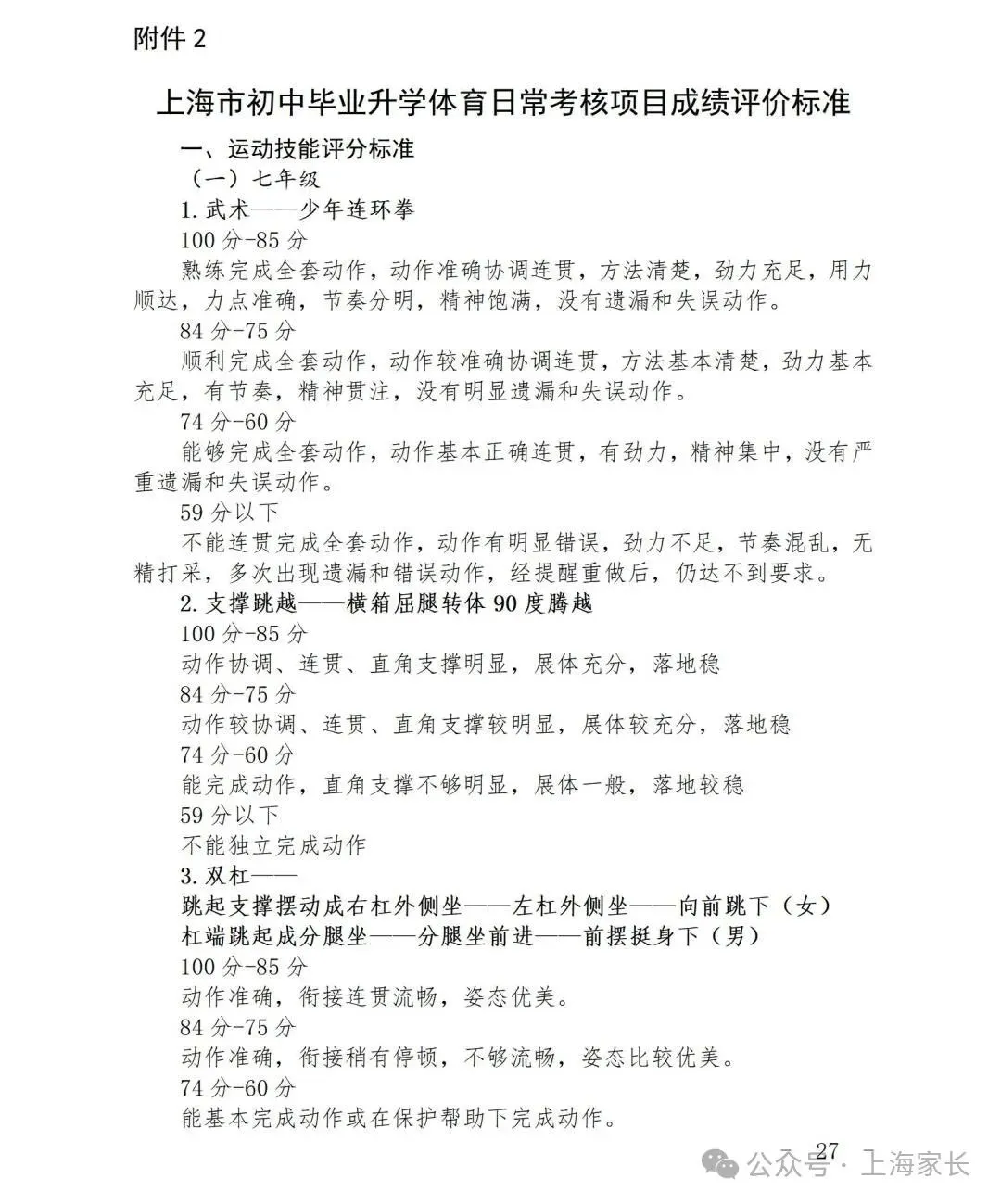 2026上海中考体育标准曝光!这27项赛事满足1项,就可申请免考→ 第47张 2026上海中考体育标准曝光!这27项赛事满足1项,就可申请免考→ 第47张