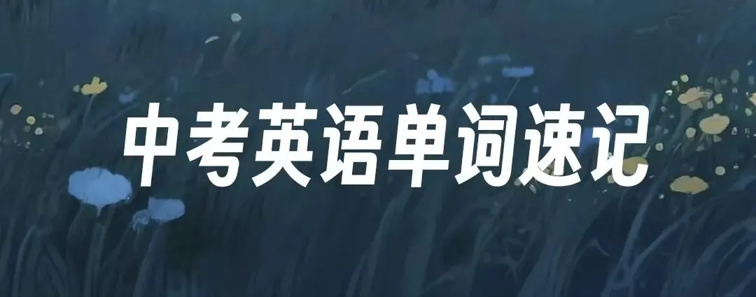 中考英语单词速记1001-2012词 第1张