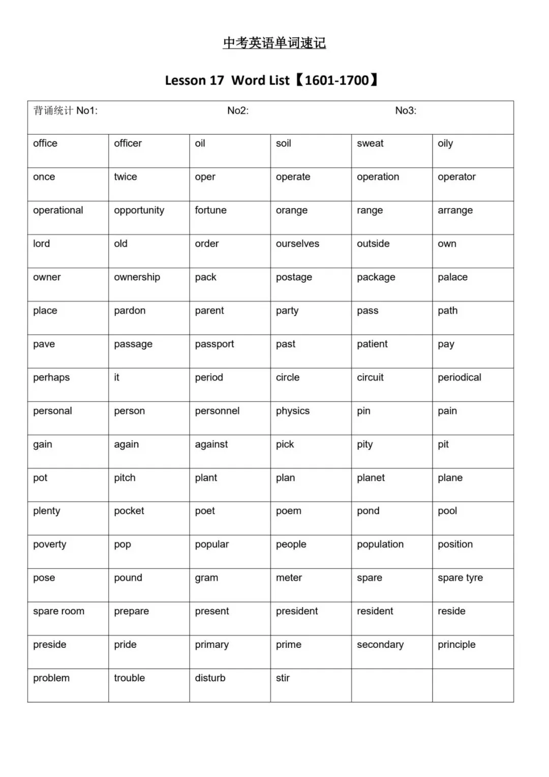 中考英语单词速记1001-2012词 第15张