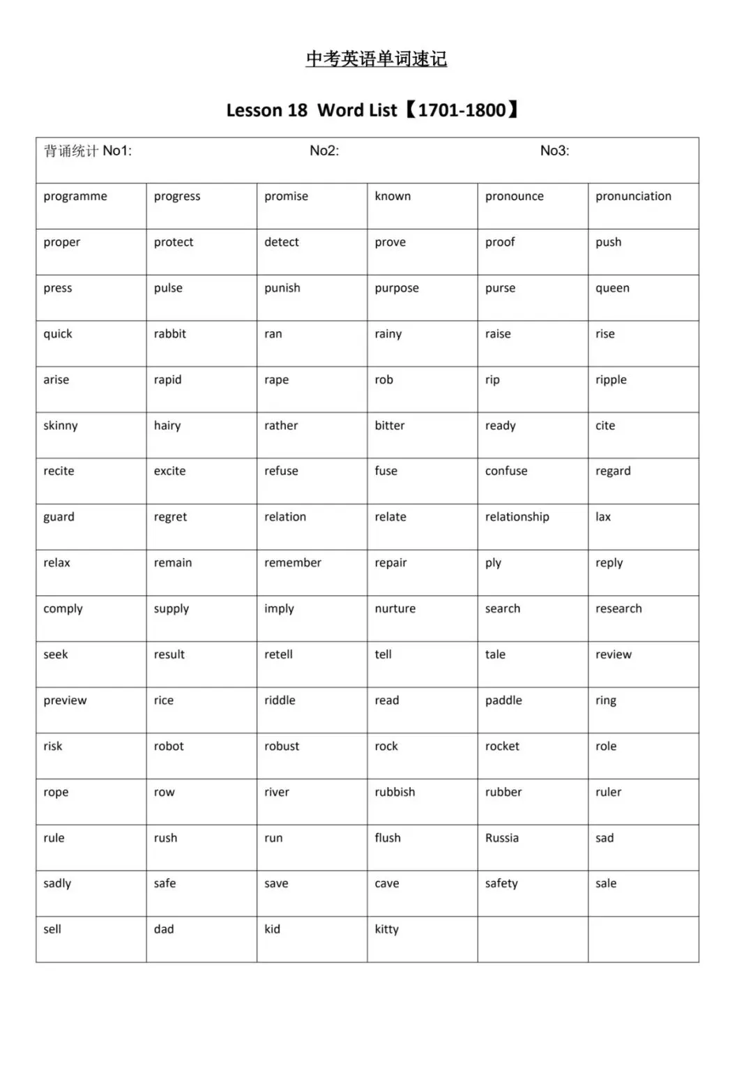 中考英语单词速记1001-2012词 第17张
