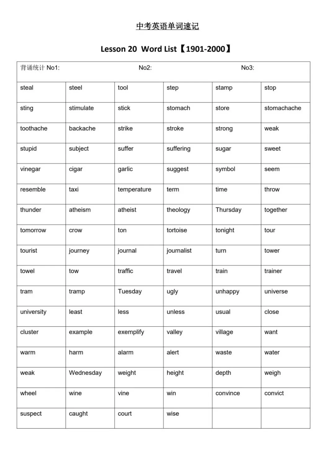 中考英语单词速记1001-2012词 第21张