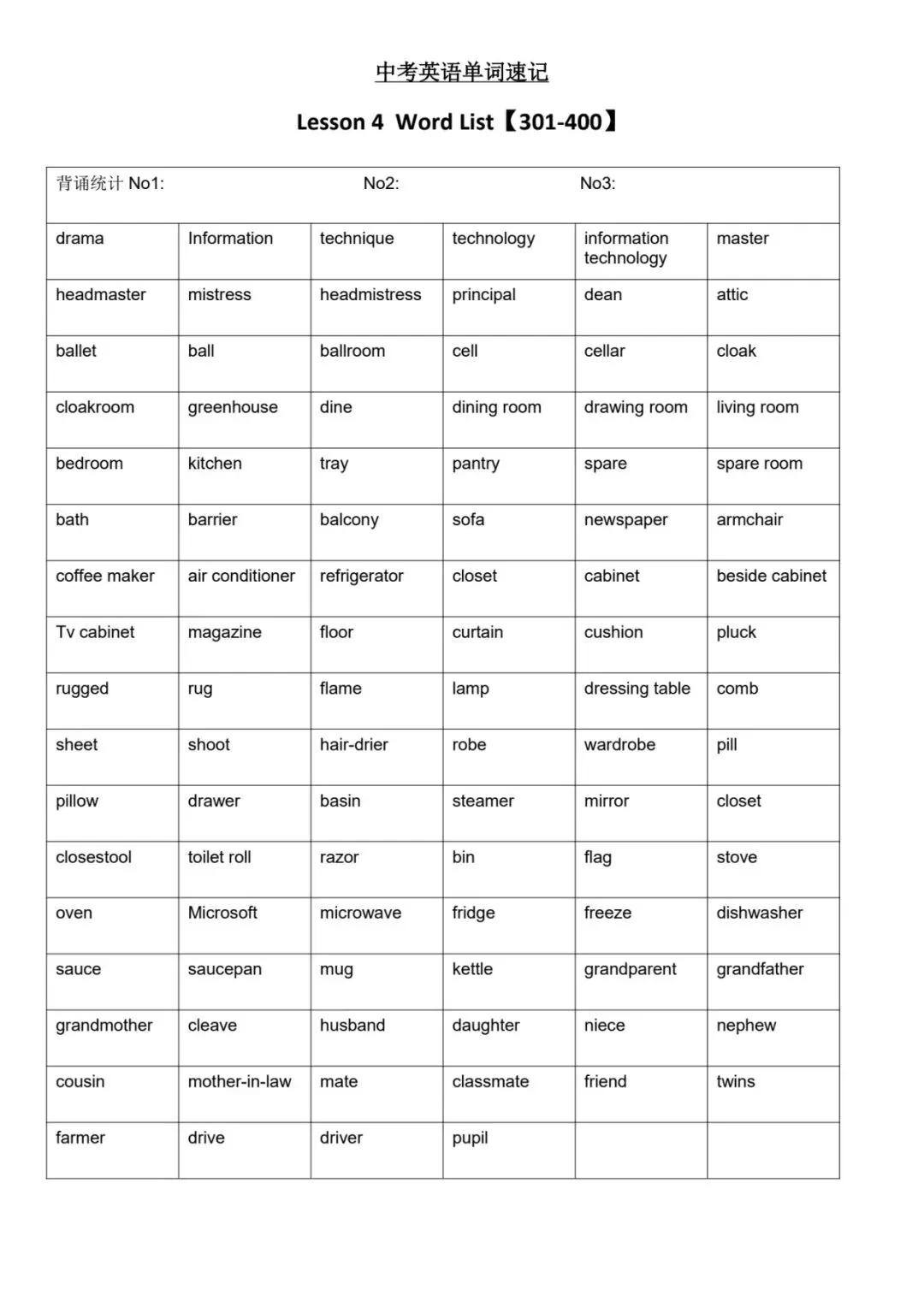 中考英语单词速记1-1000词 第9张