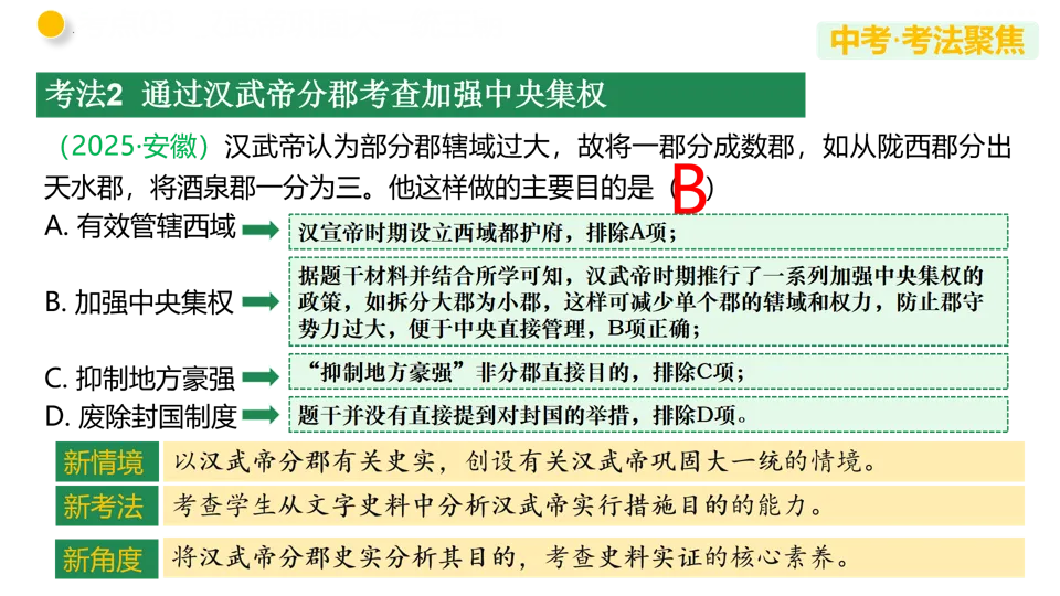 【中考复习】|专题03 秦汉时期:统一多民族国家的建立和巩固 第28张