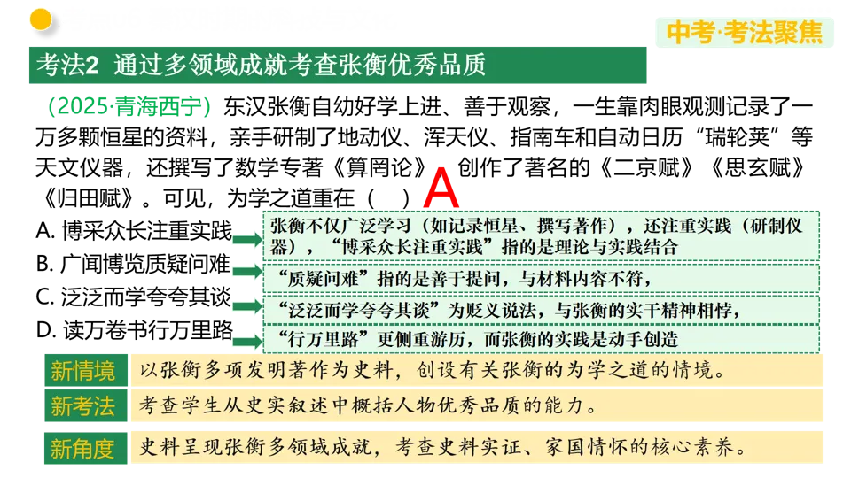 【中考复习】|专题03 秦汉时期:统一多民族国家的建立和巩固 第45张