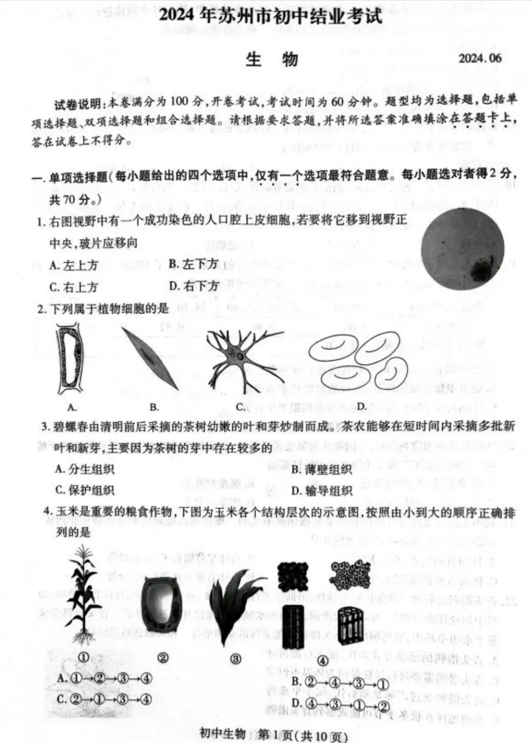 2024年苏州市中考试卷(全科)+答案(文末有word+pdf电子版免费下载) 第13张 2024年苏州市中考试卷(全科)+答案(文末有word+pdf电子版免费下载) 第13张