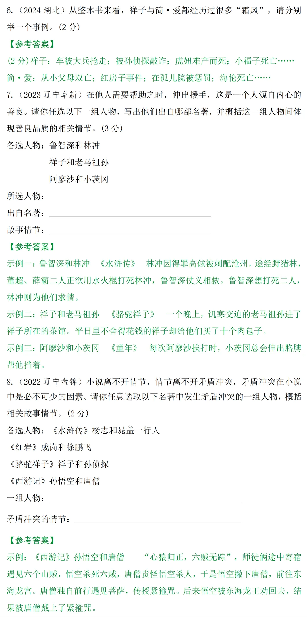 中考语文必考名著阅读高频考点梳理! 第4张 中考语文必考名著阅读高频考点梳理! 第4张