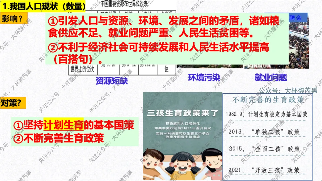 2026中考复习 | 浙江人文地理 第四章:共同面对的全球性问题 人口+资源+环境+发展问题 (PRED问题) 第6张