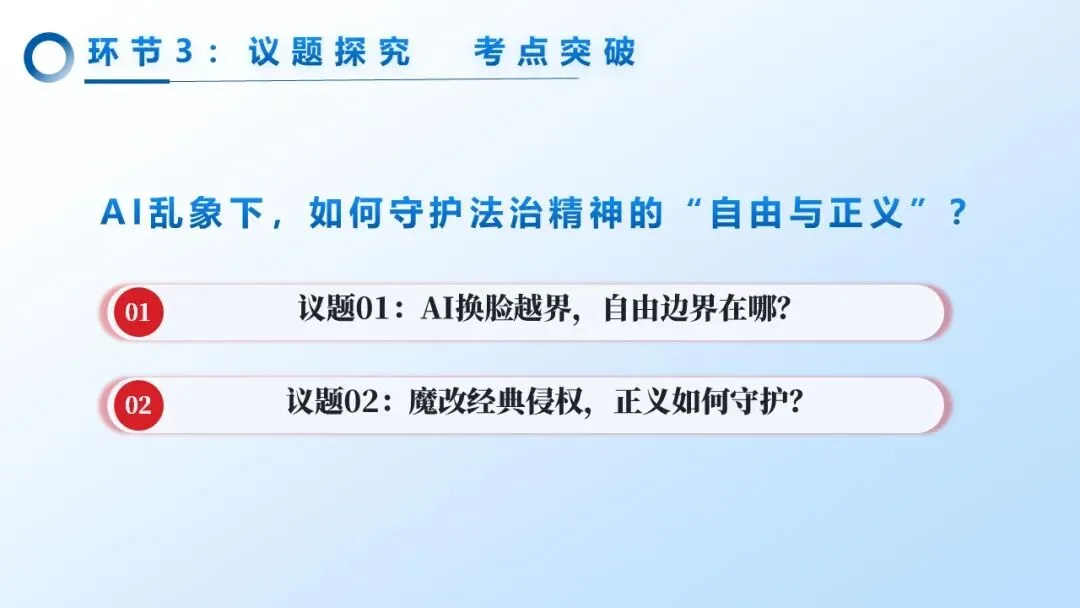 2026年中考道法一轮复习丨专题15 崇尚法治精神:AI乱象下,如何守护法治精神的“自由与正义”? 第11张