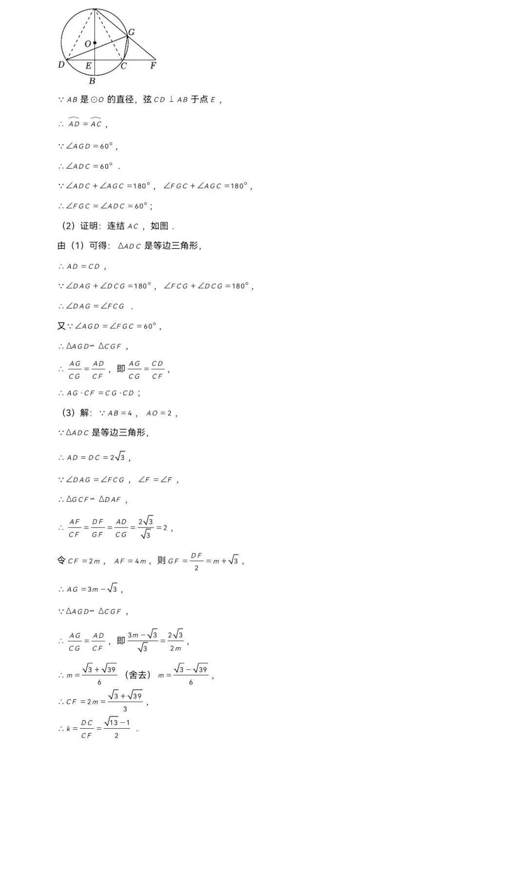 2024年浙江省嘉兴市桐乡市中考数学一模试卷 第19张