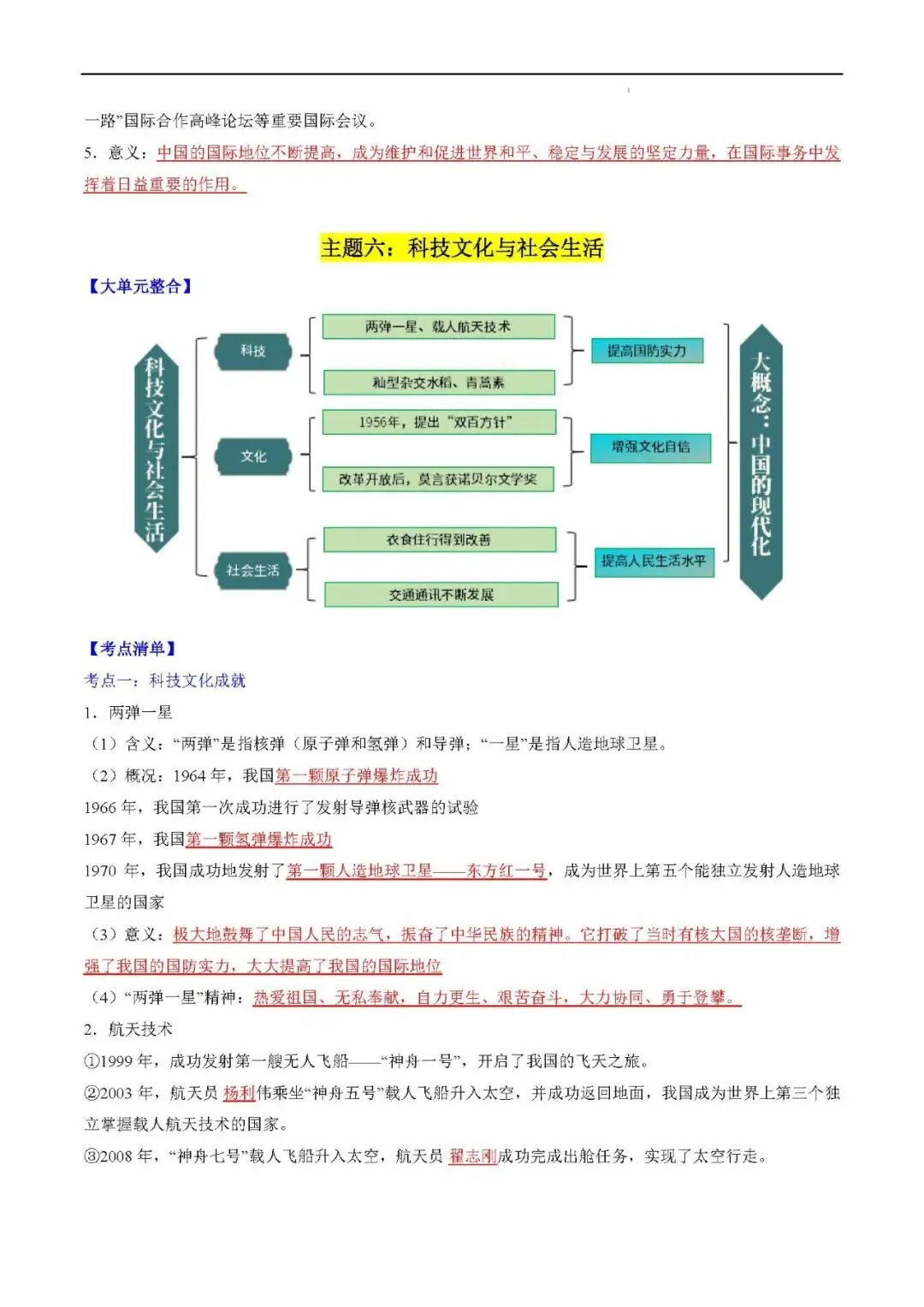 2026年中考复习秘籍 :中国现代史 (八年级下册) 第21张