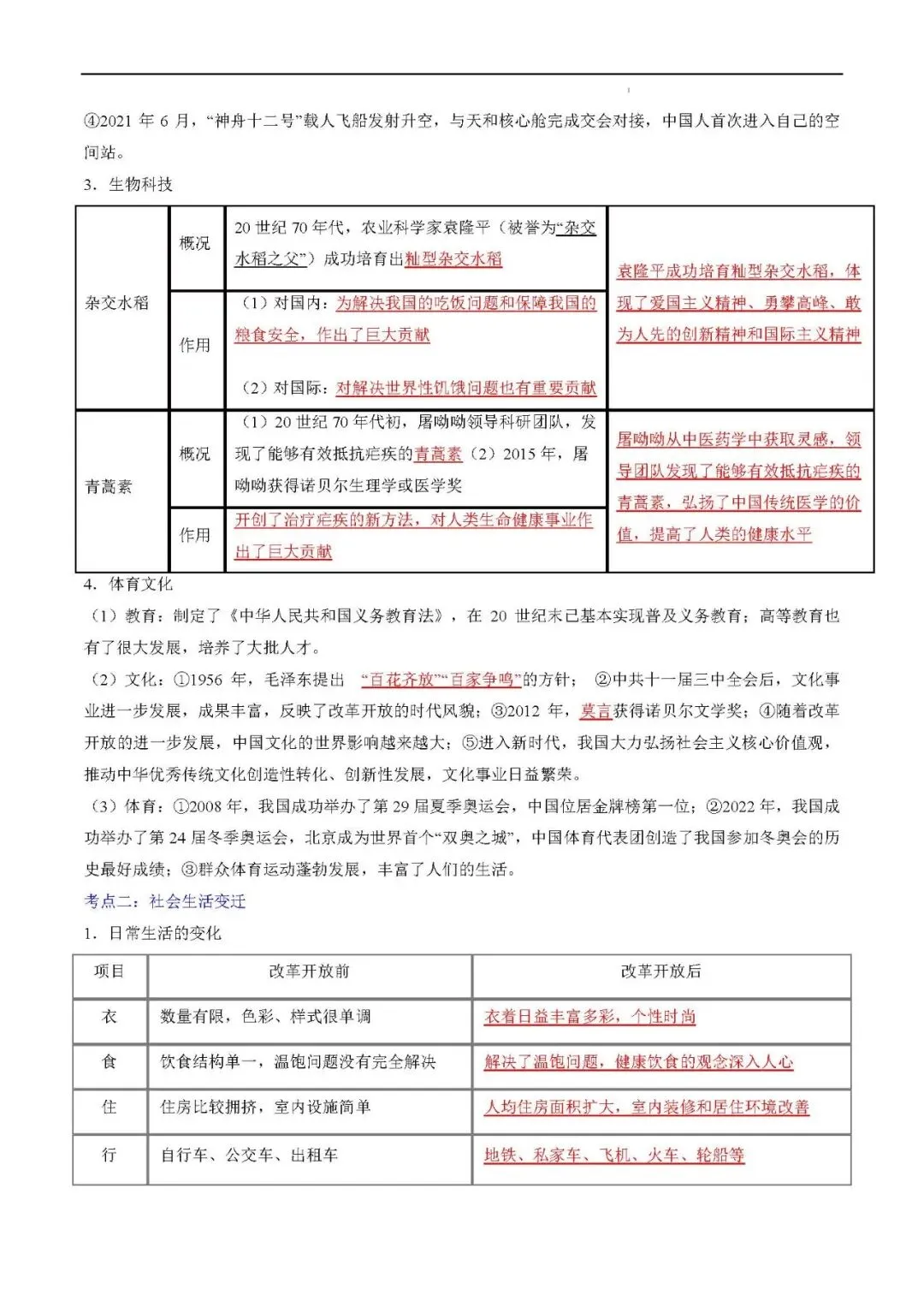 2026年中考复习秘籍 :中国现代史 (八年级下册) 第22张