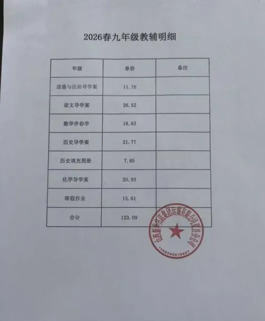 夏县第二初级中学关于2026年中考辅导材料的公示 第1张 夏县第二初级中学关于2026年中考辅导材料的公示 第1张