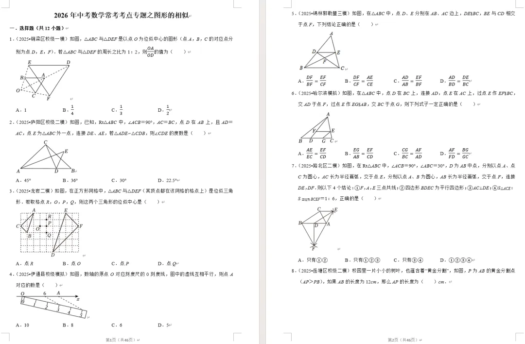 【永久免费】2026中考数理化常考考点专题,附下载链接! 第5张