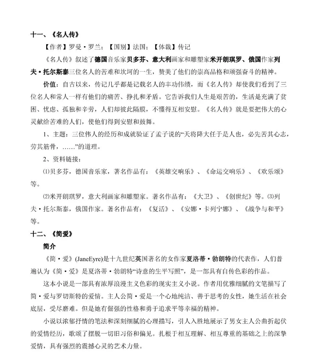 八上语文中考必考 12 本名著考点总结(完整版)可打印! 第9张