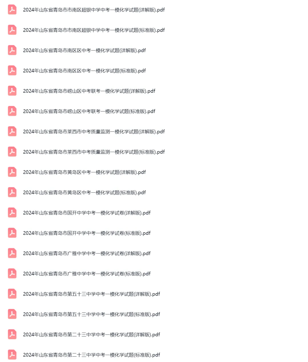 2021-2024学年山东青岛中考一模化学试卷真题及答案解析 第2张